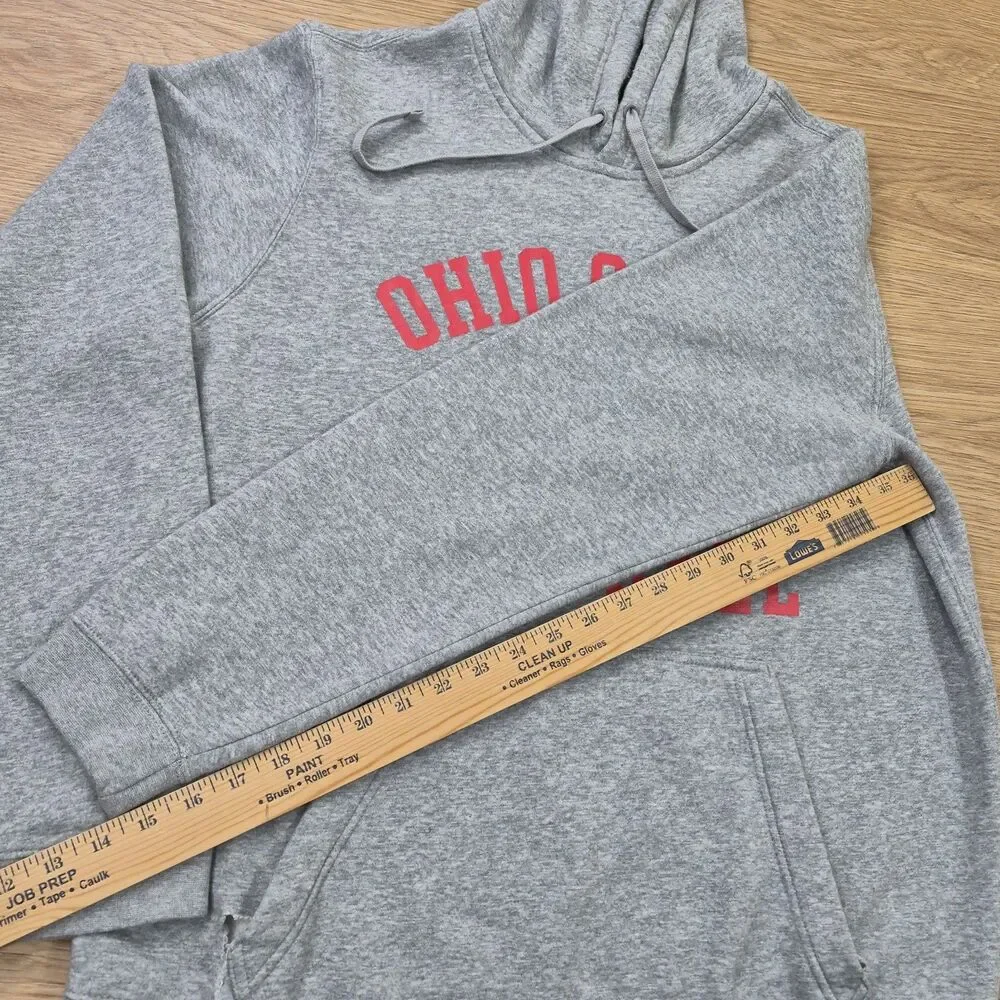 Ohio State Buckeyes Hoodie Mens L NCAA Football Nike Pullover Blended Fabric